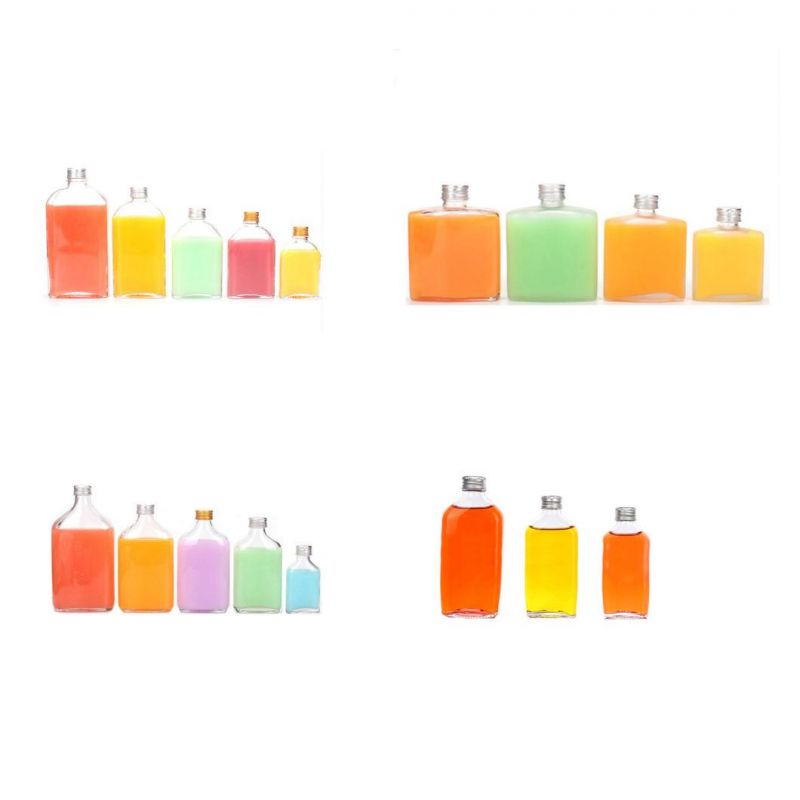 Wholesale 350ml 500 Ml 750 Ml Empty Square Juice Beverage Glass Bottle