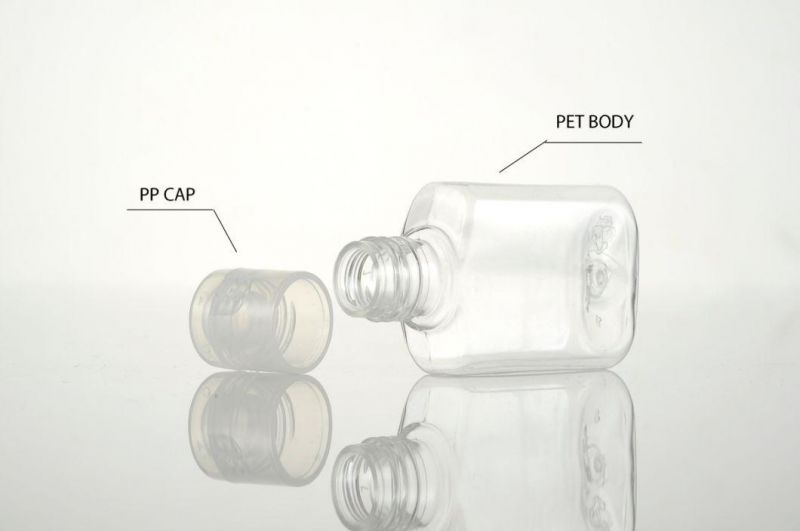 20ml Plastic Pet Square Bottle with Flip Lid