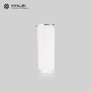 Pearl Round Amber Acrylic Cosmetic Airless Bottle for Face Serum