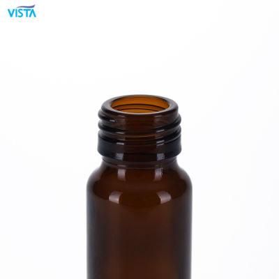 15ml Round Amber Medicine Glass Bottle with Screw Cap