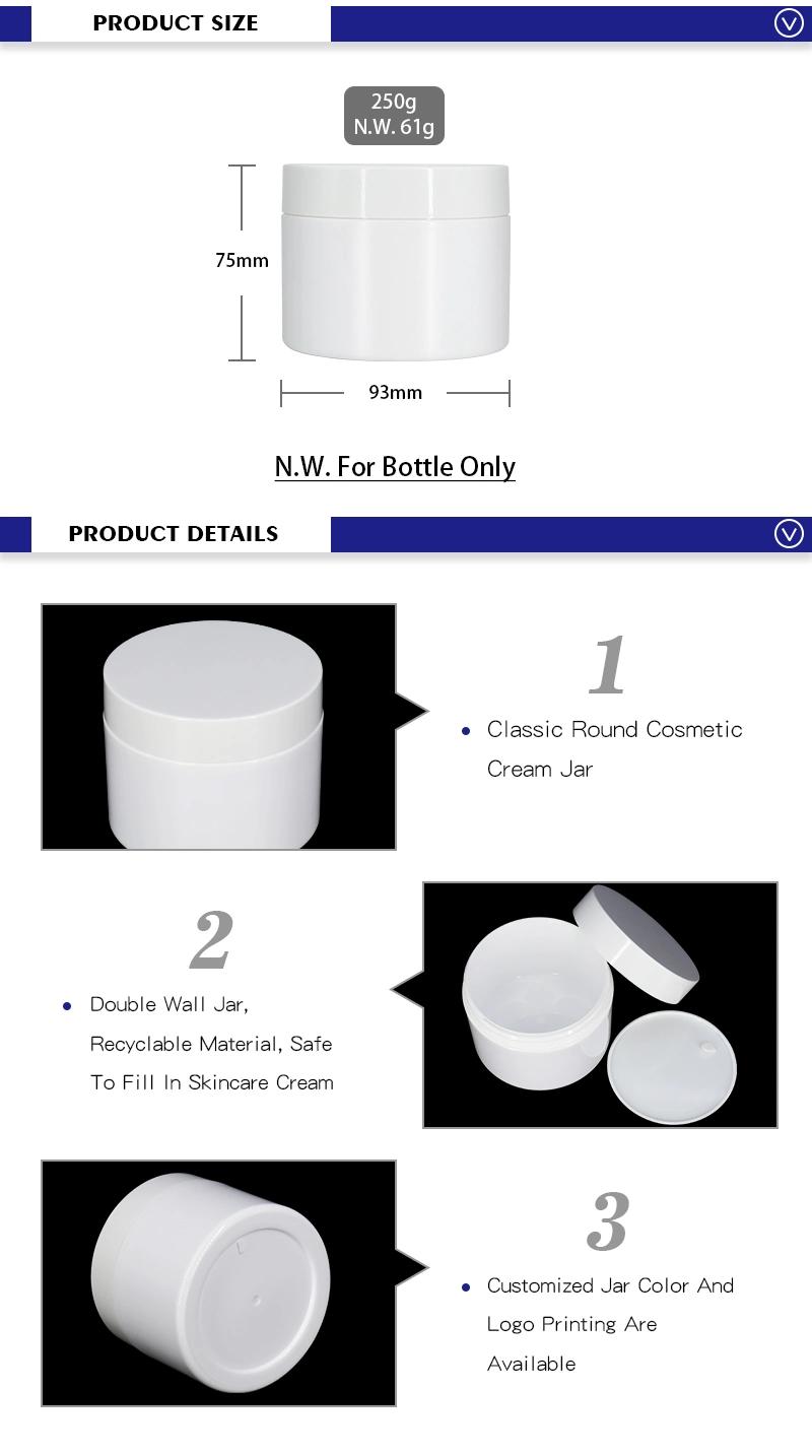 Wholesale Custom 250g White PP Cream Jar