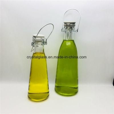 500ml 1L Airtight Milk Glass Bottle with Ceramic Stopper