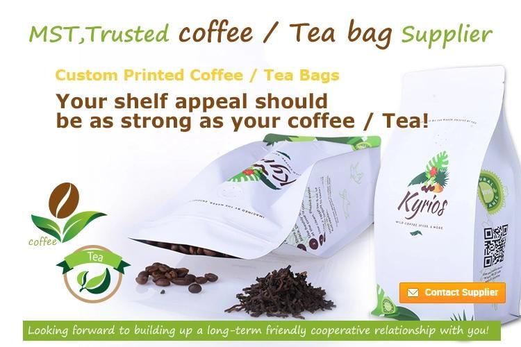 Flat Bottom Kraft Paper Coffee Bean /Food/Tea Leaf /Bread Packaging Bag with Zipper