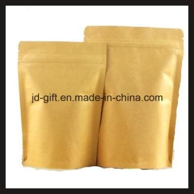 Wholesale Aluminum Kraft Paper Bags with Zipper Logo (11*18.5+3cm) for Food