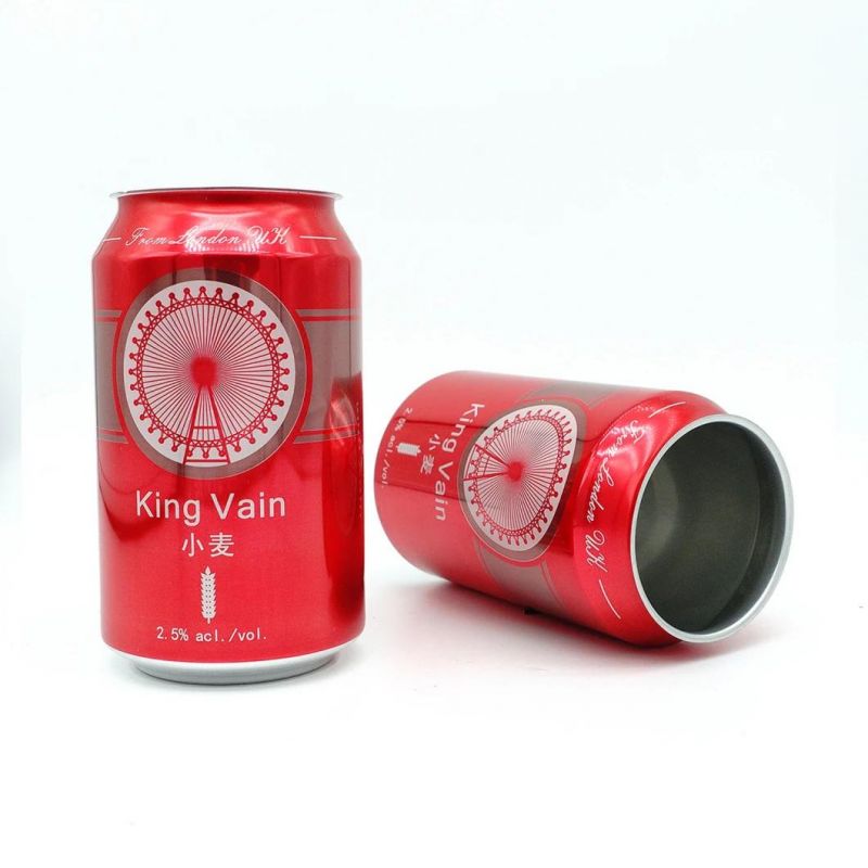 Printed Standard Sleek 330ml Beer Cans and 202 Sot Lids for Craft Brewery and Breweries with Canning Machine Line