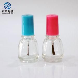 5ml Mini Nail Polish Bottle with Colored Plastic Cap and Brush