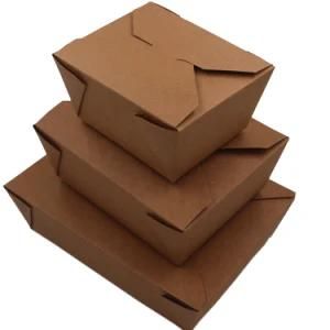 25oz/26oz/46oz/51oz/69oz/98oz Kraft Paper to Go Lunch Food Boxes