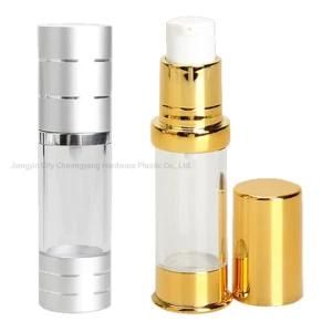 15ml 30ml 50ml Cosmetic Acrylic Gold Lotion Airless Bottle for Serum