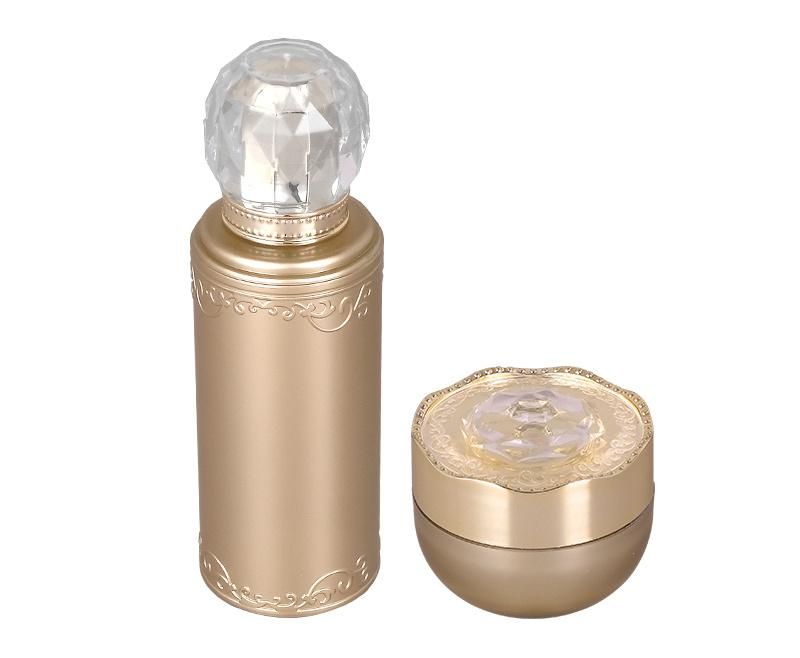 High-Grade 120ml 130ml Gold Acrylic Plastic Bottle Cosmetic Packaging for Skin Care