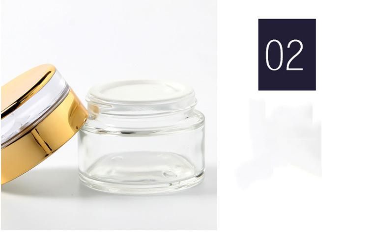 Wholesale Body Cream Jar and Lotion Bottle with Golden Caps