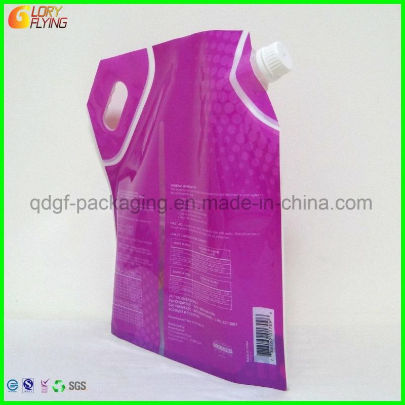 Plastic Bag with Hard Handle and Spout for Packing Cat Litter