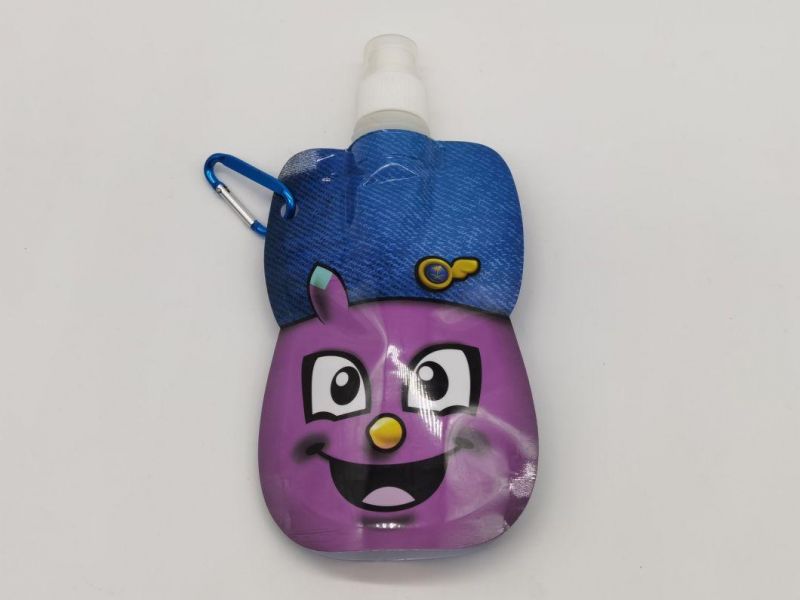 Custom Printed Small Quality Doypack Plastic Folding Reusable Water Spout Pouch