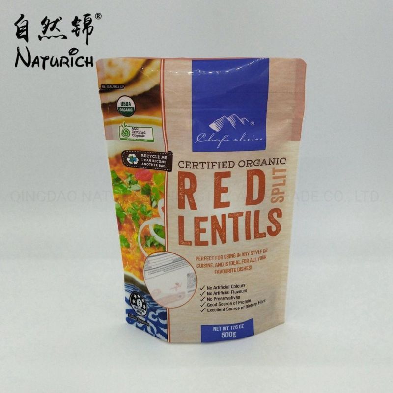 Recyclable Single Material PE/PE Lay Stand up Bag for Food Packaging