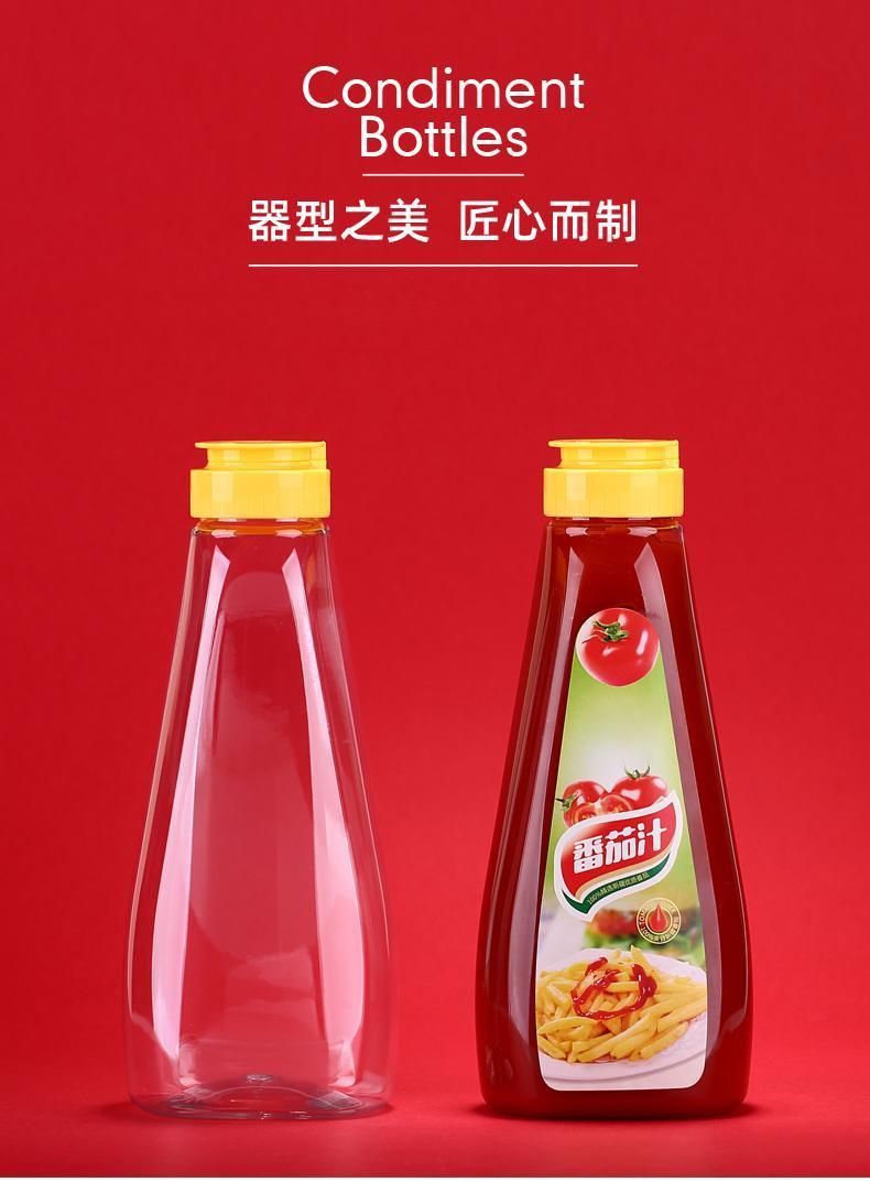 500ml Sauce Bottle with Food Grade Plastic for Ketchup Packaging