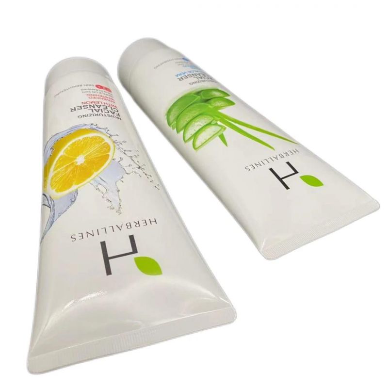 Trendy Style Eco-Friendly Black Cosmetic Squeeze Tube Packaging Oval Hand Cream Tube Flip Top Lid