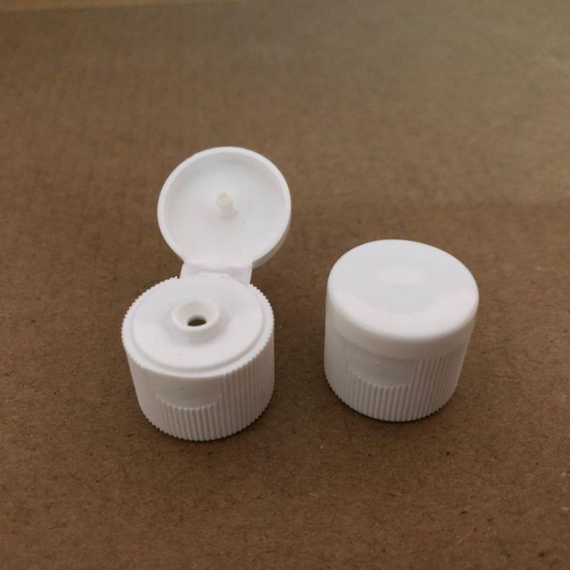 China Manufacturer High Quality Plastic Bottle Cap Plastic Flip Top Cap 18mm Small Size White Color Flip Top Cap for Bottle Using