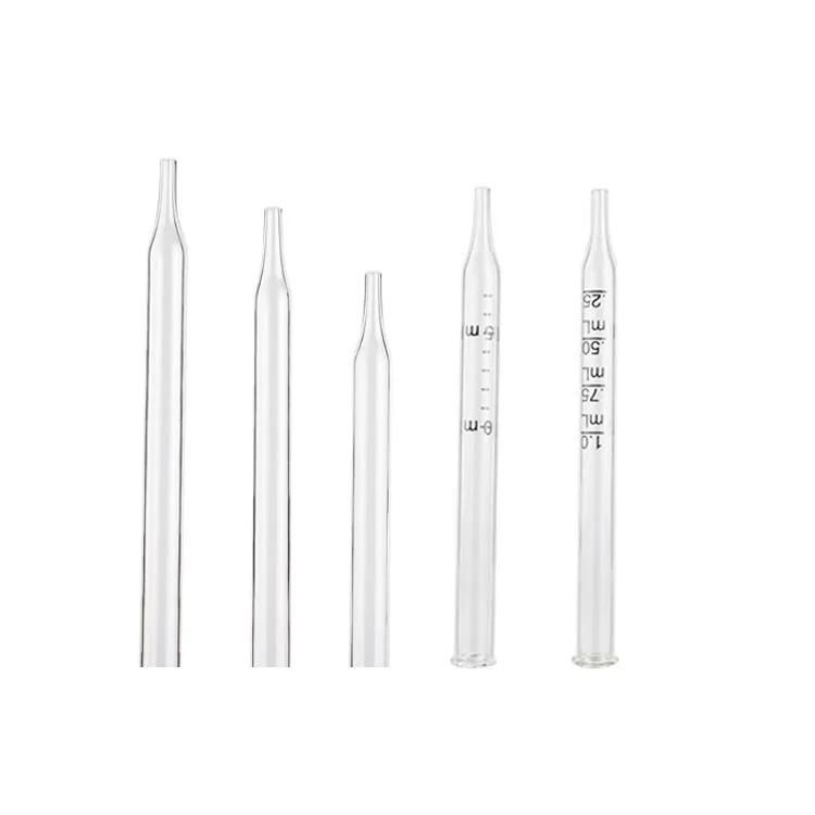 High Quality Glass Pipette18/410 Colorful Aluminum Glass Dropper for Cosmetic Skin