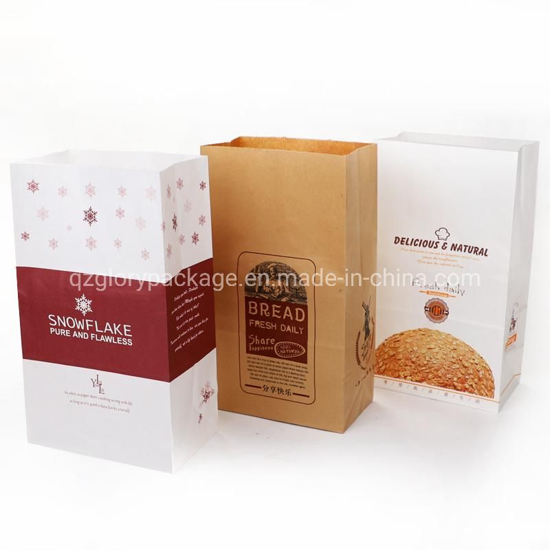 Wholesale Flat Bottom Take Away Brown Kraft Paper Bag