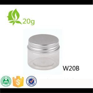 20g Small Clear Plastic Cosmetic Cream Jar with Screw Cap for Lotion Pet Jar
