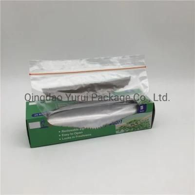 Transparent Zip Food Grade Plastic Zip Click Quart Bag with Retail Box