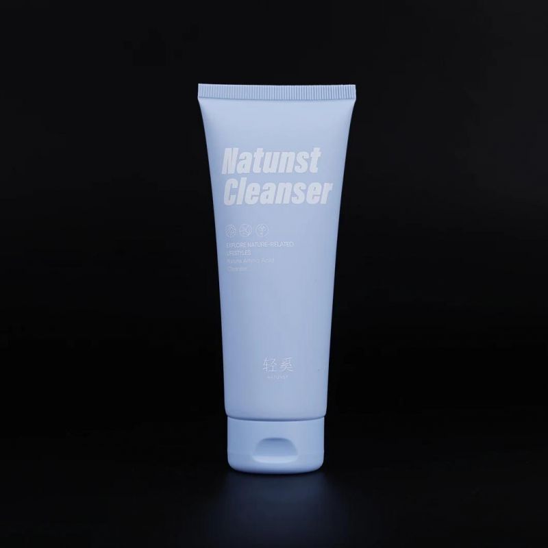 Large blue Matte Packaging Soft PE Sugar Cane Hand Cream Squeeze Tube with Sliver Screw Lid