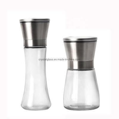 5oz 6oz Adjustable Stainless Steel Pepper Mills Sea Salt Pepper Grinder Spice Grinding Bottle