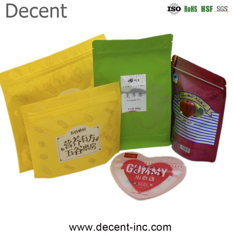 Custom Printing Degradable Plastic Bag Kraft Paper Bags Snacks Food Packaging Bag with Window