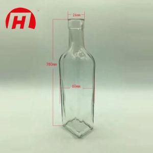 Frosted Square Glass Bottle with The Pull-Tab