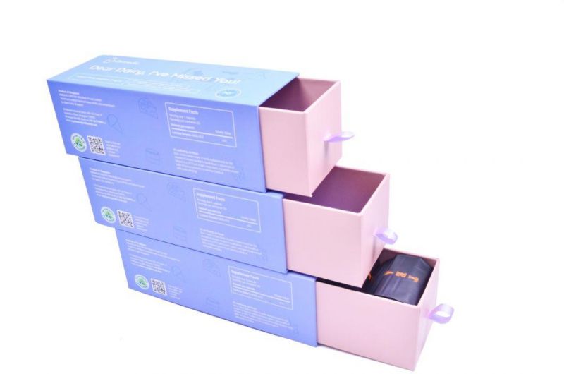 Small White Folding Carton Box Custom Packaging Boxes for Festival Cosmetic Packaging Draw Container