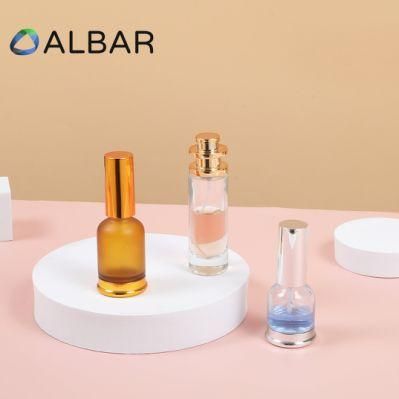 Attar Face Oil Serum Glass Bottles with Metal Bottom and Spray Dispenser