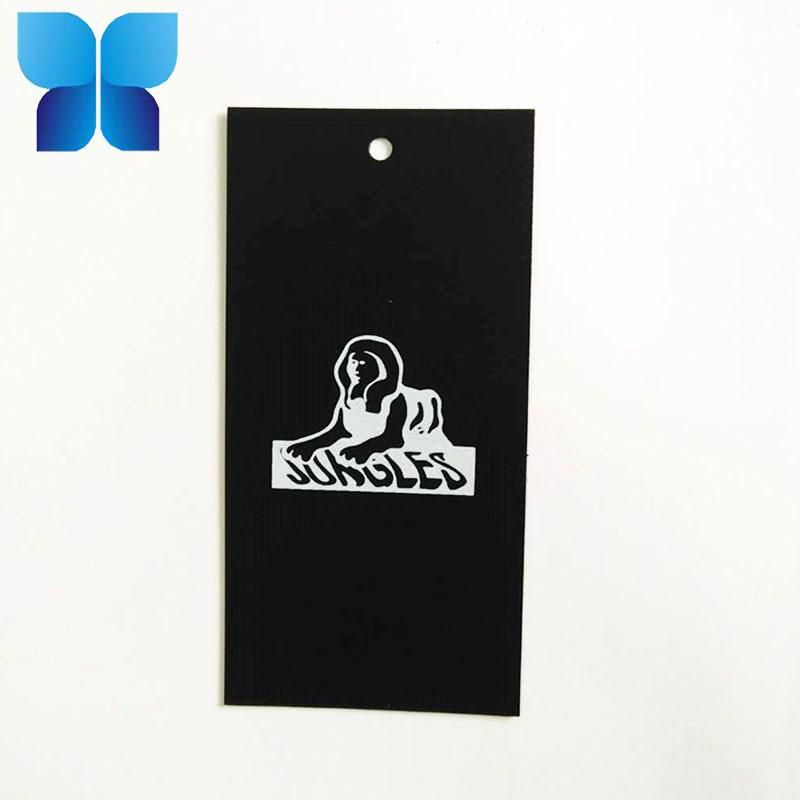 String with Black Paper Hangtag for Men"S Apparel