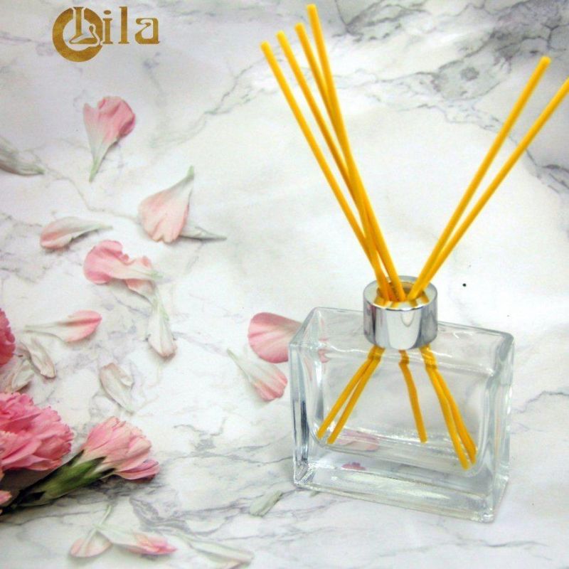 Hot Sale Rectangle 100ml Diffuser Fragrance Glass Aroma Bottle with Aluminum Cap