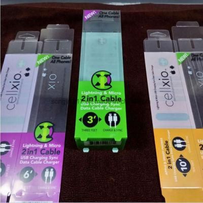 UV Printing Data Cable Packaging Plastic Box