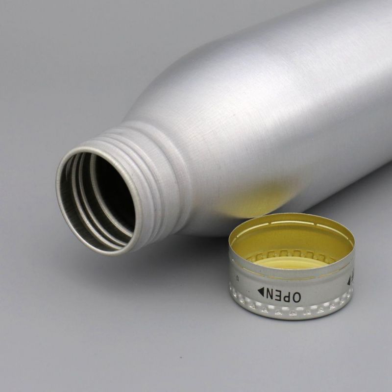 OEM Food Grade 500ml Aluminum Water Bottle with Aluminium Screw Cap