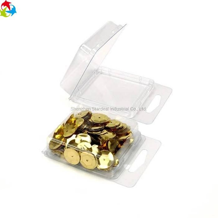 Custom Durable Clear Double Blister PVC Pet Folding Plastic Clamshell Box