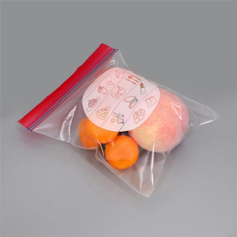 Factory Wholesale BPA Free Food Grade Poly Storage Writable Quart Freezer Bag