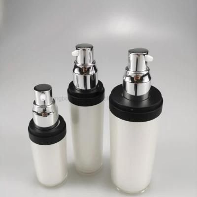 30ml 50ml 80ml 120ml 130ml 150ml Acrylic Emulsion Bottle Foundation Bottle Essence Bottle with Black Cap