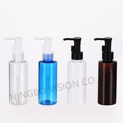 120ml High Quality Empty Clear Plastic Cylinder Bottle with Long Nozzle Lotion Pump