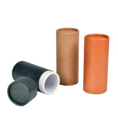 Wholesale Free Design Empty Custom Color Biodegradable Paper Tea Box Kraft Tube for Food Tea Cylinder Round Paper Packaging