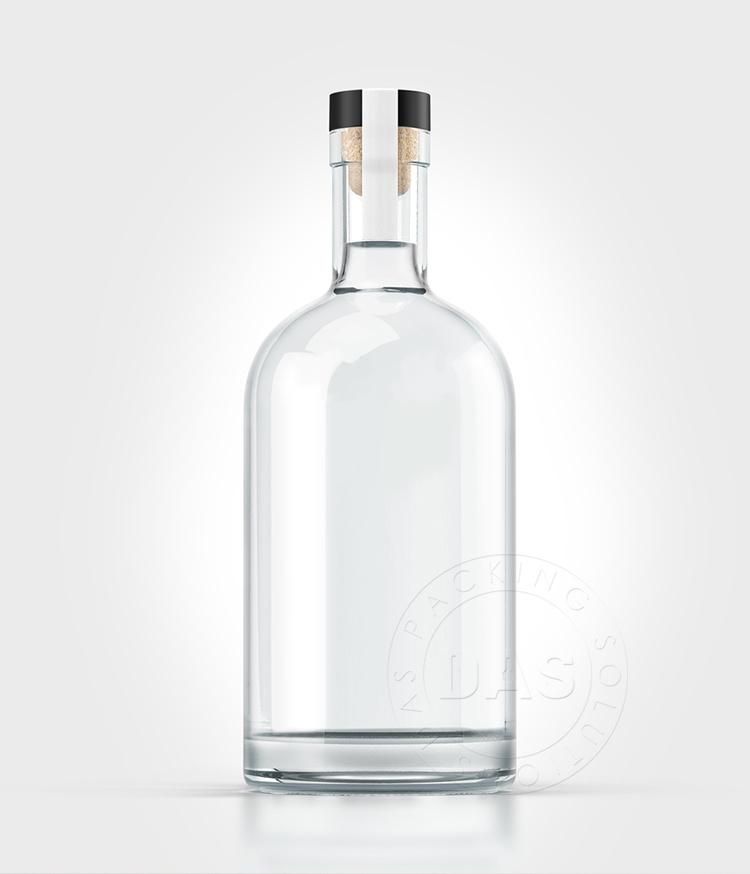 Manufacturers Custom 500ml 700ml 750ml 1000ml Empty Rum Gin Whisky Spirit Vodka Glass Liquor Bottle