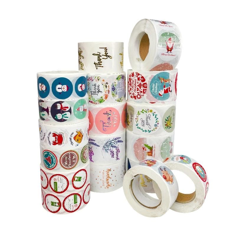 Colorful Self Adhesive Sticker Label Rolls-1000PCS