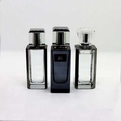 Wholesale Custom 30ml 50ml 100m Glass Perfume Bottles Aluminium Spray Black Empty Perfume Bottle Cosmetic Packaging