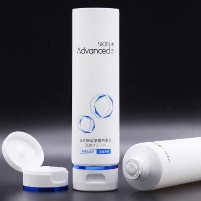 Customized Cosmetic Tube Facial Cleanser Varnish / Matt / Soft Touch Tube