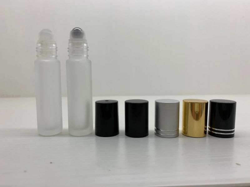 10ml Matt Clear Glass Roll on Bottle with Aluminum or Plastic Cap