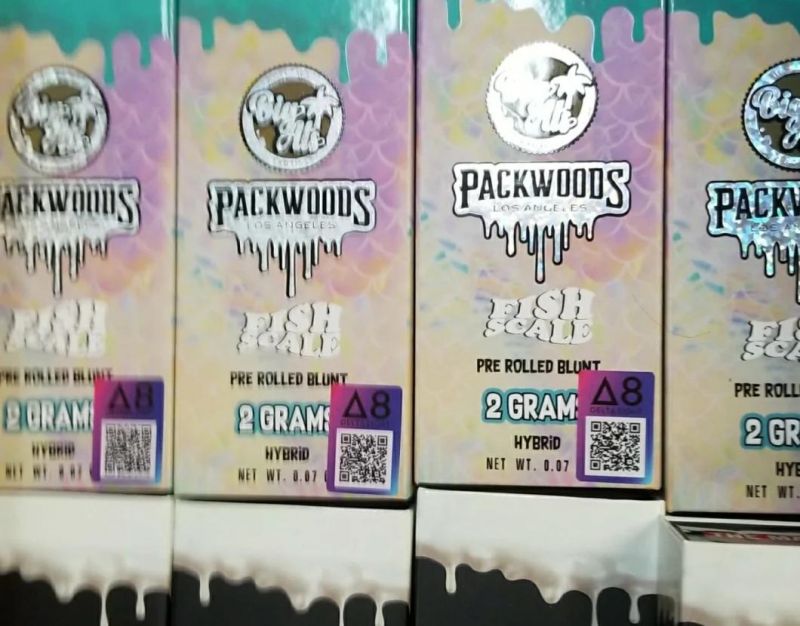 Shipped in USA Packwoods 2 Gram Dry Herb Flower Hand Roll Blunt with Oil and Kief Package Preroll Joint Packaging Ready to Use