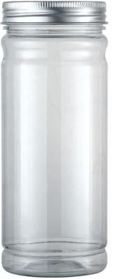 China Plastic PP Pet Aluminum Cap Customizable Transparent Packaging Bottle Jars for Water Juice Food Candies Perfume Oil