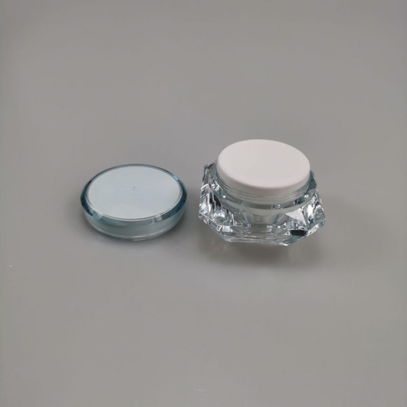 15g Cosmetic Diamond Shape Acrylic Moisturizer Plastic Cream Jar