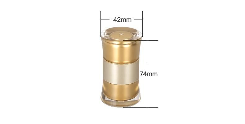 Popular Unique 10g*2 Latest Design Luxury Two Empty Gold Plastic Cream Jar for Day Cream Night Cream