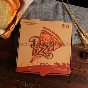 Full Color Printing Take Away 9inch Paper Corrugated Pizza Box