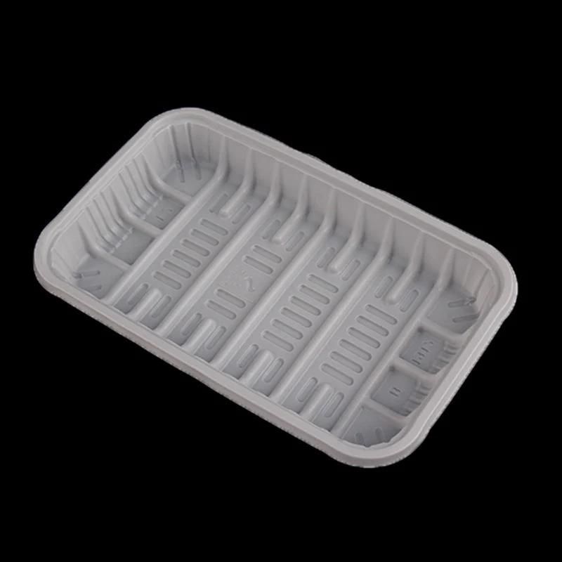 Black plastic meat vegetable fruit packaging tray